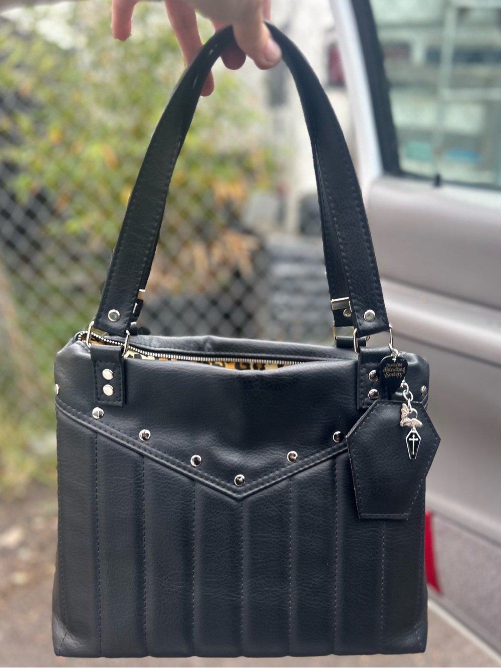 DIABLA 66 handbag society ARTISAN small batch  goth vamp leopard vegan witchy